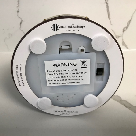 Bradford Exchange Thomas Kinkade Flameless Snowflake Projector Lights  ‘Peace’ - Picture 5 of 9